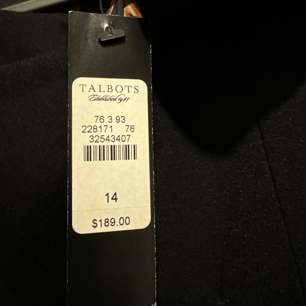 Talbots Black Blazer With Patterned Lining - image 3